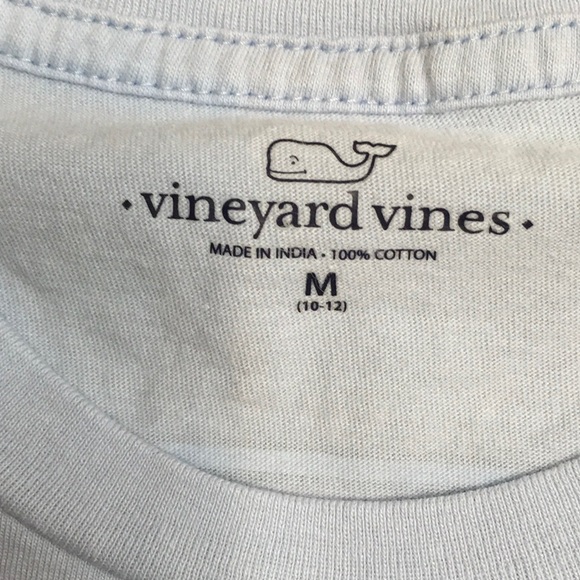 Vineyard Vines Long Sleeve Tee Shirt in Light Blue with Pink - Picture 4 of 6